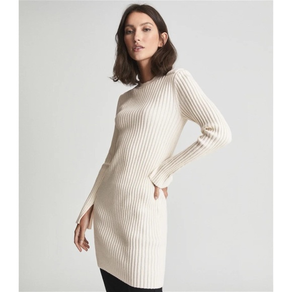 NWT🏷️ Reiss Ember Sweater Dress in Cream - Picture 1 of 8